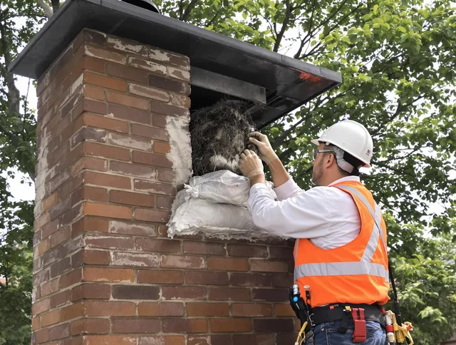 Humane removal of debris and animals by Aurora Chimney Sweep in Aurora, OH