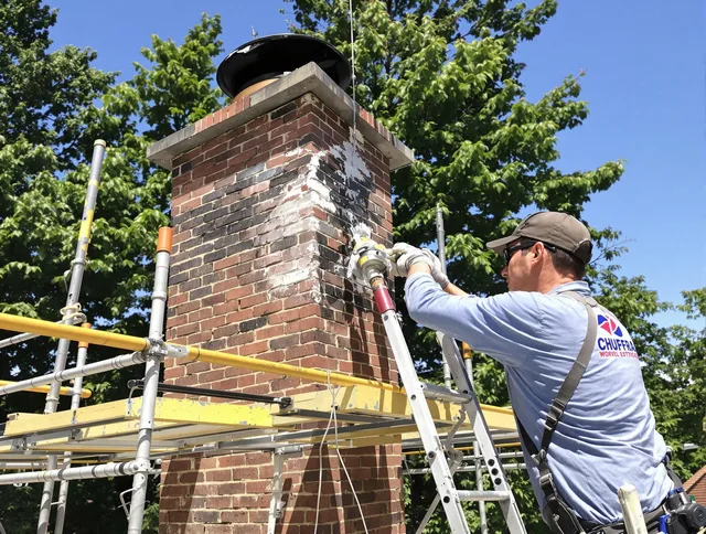 Structural chimney repair by Aurora Chimney Sweep in Aurora, OH
