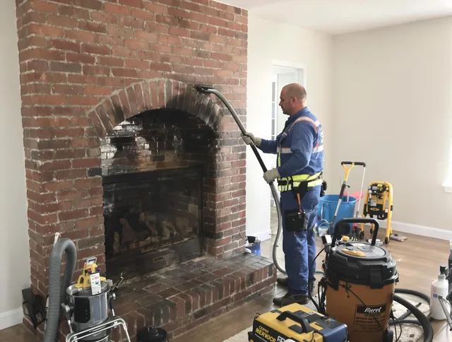 Aurora Chimney Sweep expert performing detailed chimney sweep in Aurora, OH